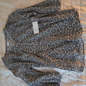 Croft & Barrow Monochrome Patterned Blouse